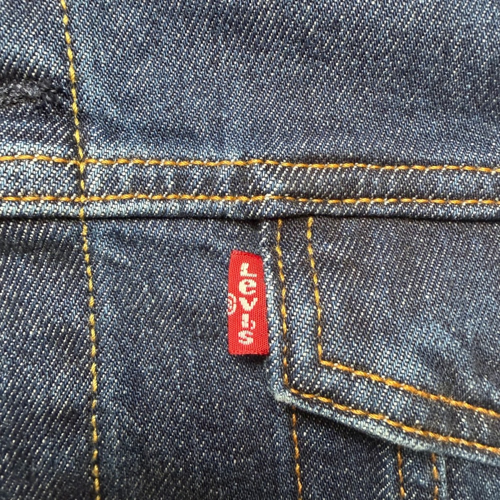 Levis Trucker Jacket Mens XL Blue Standard Fit Denim Button Front Coat New - Picture 3 of 11
